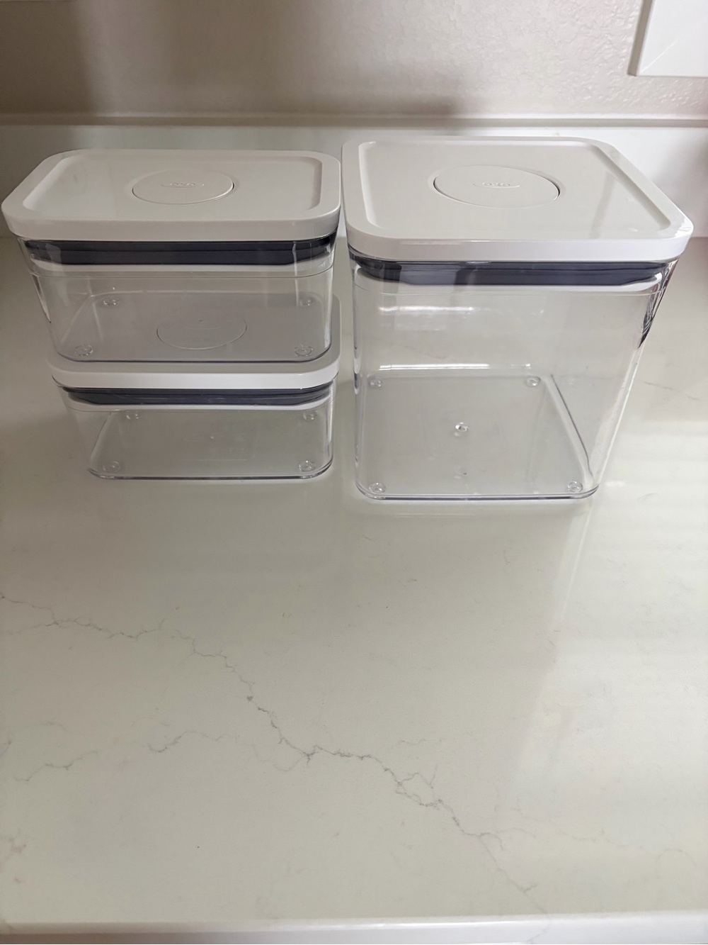 OXO Pop 2.8qt 0.6qt 3 pc Airtight Food Storage Container Silicone Lid Dishwasher